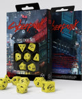 Cyberpunk RED RPG Dice Set danger zone yellow and black