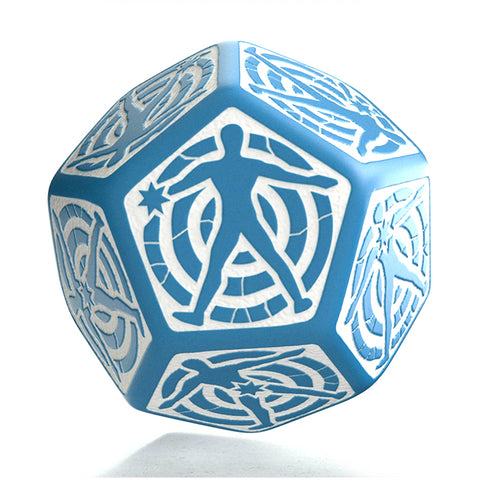 D12 Hit Location Dice blue and white