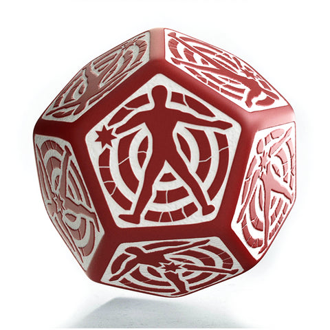 D12 Hit Location Dice red and white