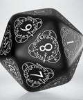 D20 Level Counter Dice black and white - Hobby.lt 🇬🇧