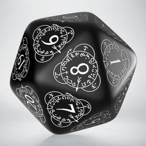 D20 Level Counter Dice black and white - Hobby.lt 🇬🇧