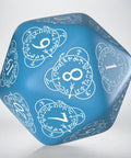 D20 Level Counter Dice blue and white - Hobby.lt 🇬🇧