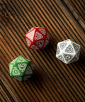 D20 Level Counter Dice green and white - Hobby.lt 🇬🇧