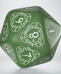 D20 Level Counter Dice green and white - Hobby.lt 🇬🇧