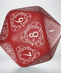 D20 Level Counter Dice red and white - Hobby.lt 🇬🇧