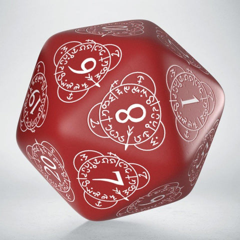 D20 Level Counter Dice red and white - Hobby.lt 🇬🇧