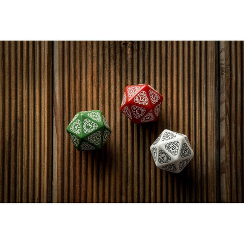 D20 Level Counter Dice red and white - Hobby.lt 🇬🇧