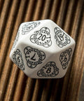 D20 Level Counter Dice white and black - Hobby.lt 🇬🇧