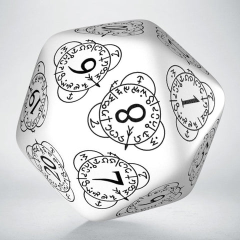 D20 Level Counter Dice white and black - Hobby.lt 🇬🇧