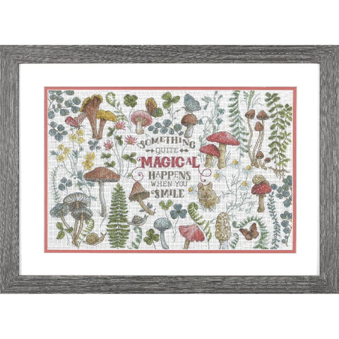 Forest Magic Cross Stitch Kit with Threads and Pattern, Dimensions Embroidery Kit, Beginner-Friendly Woodland Theme DIY Craft