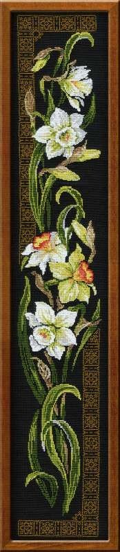 Daffodils - Cross Stitch Kit from RIOLIS Ref. no.:842 - Hobby.lt 🇬🇧