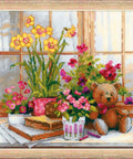 Daffodils On The Windowsill cross stitch kit by RIOLIS Ref. no.: 1762 - Hobby.lt 🇬🇧