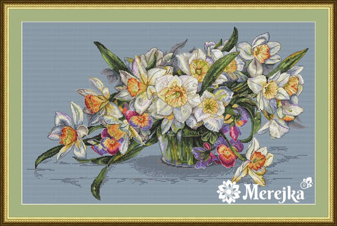 Daffodils SK14 cross stitch kit by Merejka