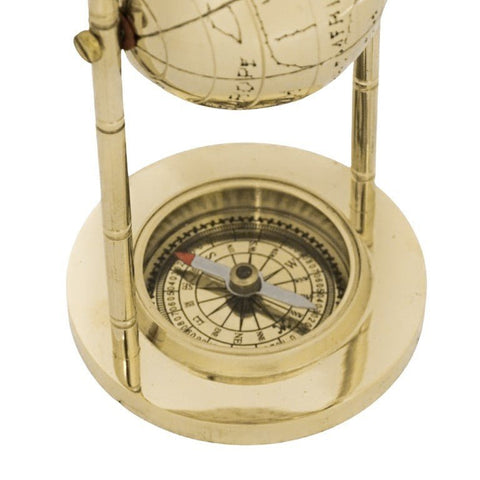 Decorative brass globe with compass MX1160 - Hobby.lt 🇬🇧