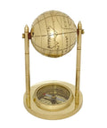 Decorative brass globe with compass MX1160 - Hobby.lt 🇬🇧