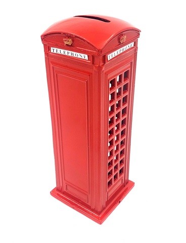 Decorative Figurine - Telephone Booth - money box