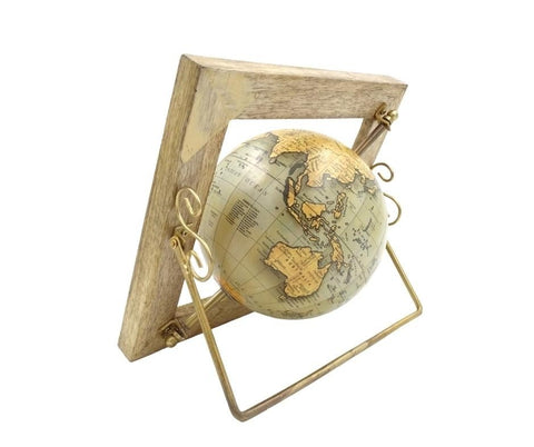 Decorative globe in a wooden frame - GLB - 40 - Hobby.lt 🇬🇧