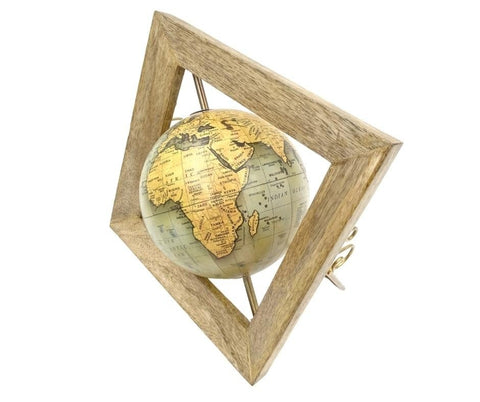 Decorative globe in a wooden frame - GLB - 40 - Hobby.lt 🇬🇧