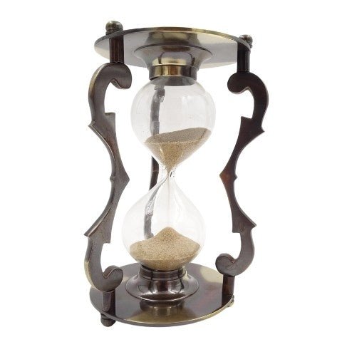 Decorative hourglass - antique finish 5 min NC2677 - Hobby.lt 🇬🇧