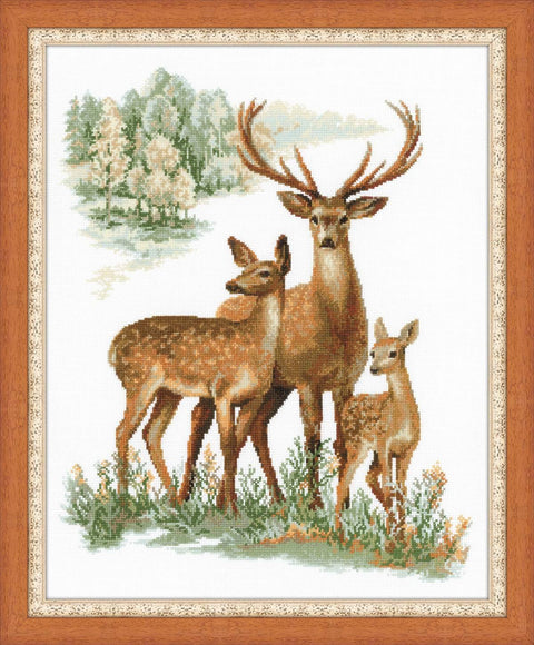 Deers - Cross Stitch Kit from RIOLIS Ref. no.:1370 - Hobby.lt 🇬🇧