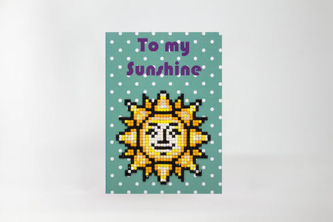 Diamond Painting Card Kit “To My Sunshine” with Acrylic Crystals, DIY Greeting Card, Complete Wizardi Cards Craft Set