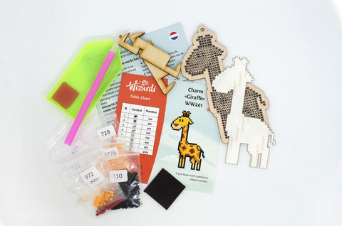 Spacecraft Diamond Mosaic Kit on Plywood, DIY Craft Set with Acrylic Rhinestones, Wizardi Wood