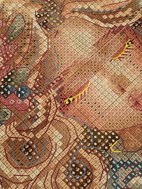 Quiet Afternoon Cross Stitch Kit, AVA Stitch, Aida 16 Fabric, 50 Colors, Luca-S and DMC Threads, 18.57 x 19.05 cm Design