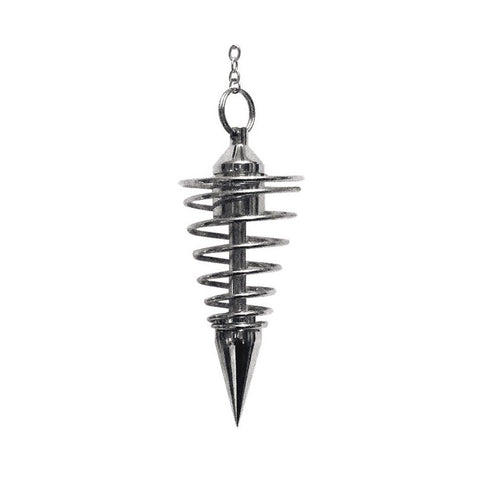 Deluxe Silver Spiral Pendulum Lo Scarabeo