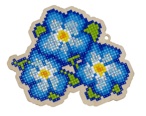 Diamond mosaic souvenir Blue Pansies WW161 - Hobby.lt 🇬🇧