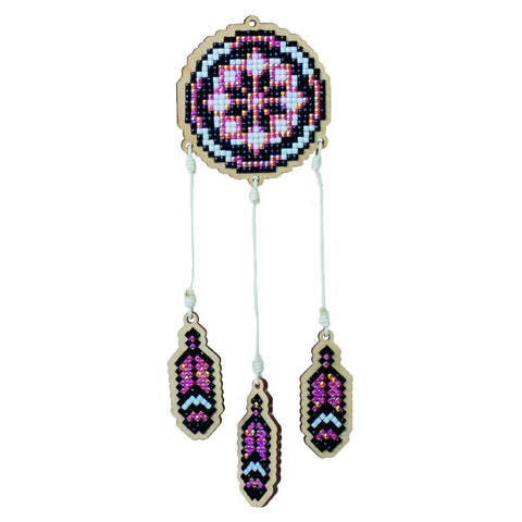 Diamond mosaic souvenir Dreamcatcher - Pink WW202 - Hobby.lt 🇬🇧