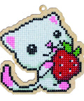 Diamond mosaic souvenir Kitten with Strawberry WW125 - Hobby.lt 🇬🇧