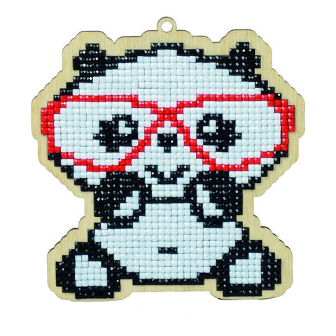 Diamond mosaic souvenir Panda in Glasses WW152 - Hobby.lt 🇬🇧