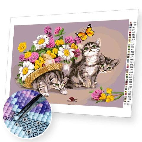 Diamond painting 3 Kittens AZ-1094 Size: 50x40