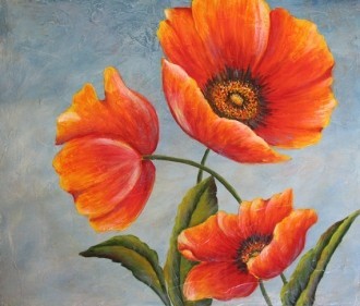 Diamond painting 3 Poppies AZ-1222 Size: 40х34