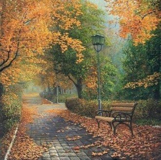 Diamond painting Autumn in the Park AZ - 1160 Size: 50х50 - Hobby.lt 🇬🇧