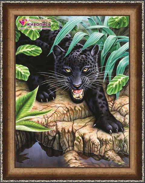 Diamond painting Black Panther AZ - 1522 Size: 30х40 - Hobby.lt 🇬🇧
