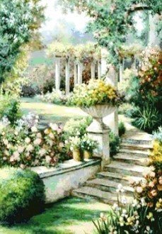 Diamond painting Blooming Garden AZ - 446 Size: 60х75 - Hobby.lt 🇬🇧