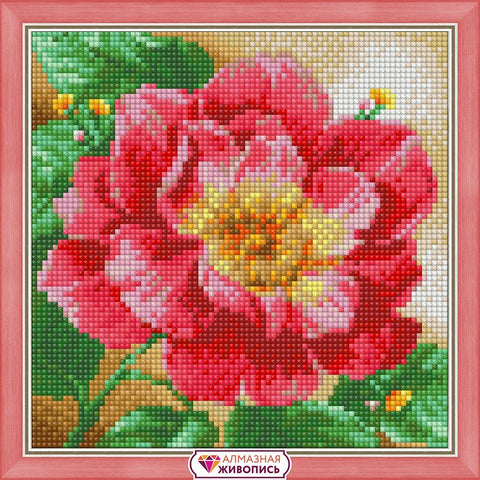Diamond painting Blooming Peonies AZ - 1444 Size: 20х20 - Hobby.lt 🇬🇧