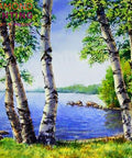 Diamond painting Branches near the Lake AZ - 1340 Size: 40х30 - Hobby.lt 🇬🇧