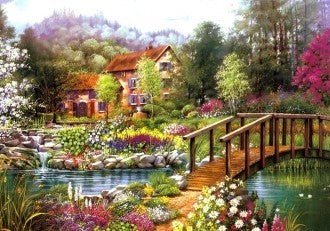 Diamond painting Bridge AZ - 1207 Size: 77х55 - Hobby.lt 🇬🇧