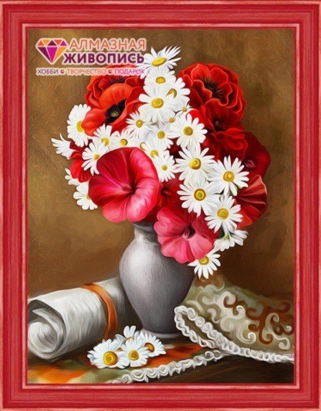 Diamond painting Bright Poppies AZ - 1510 Size: 30х40 - Hobby.lt 🇬🇧