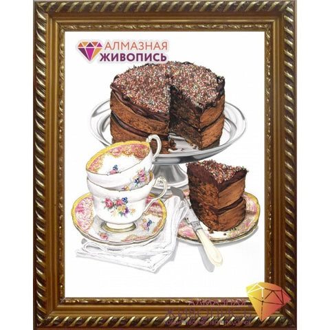 Diamond painting Cake & Coffee AZ-1435 Size: 30х40