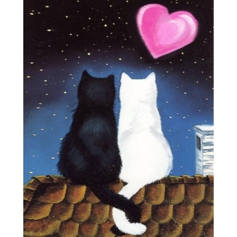 Diamond painting Cat Romance AZ-1297 Size: 20х25