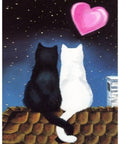 Diamond painting Cat Romance AZ - 1297 Size: 20х25 - Hobby.lt 🇬🇧