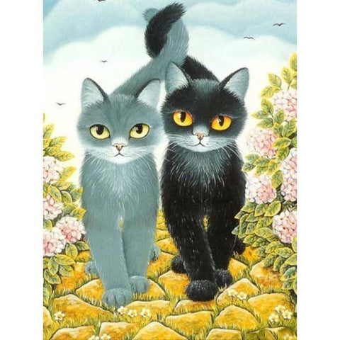 Diamond painting Cats AZ - 1301 Size: 30х40 - Hobby.lt 🇬🇧