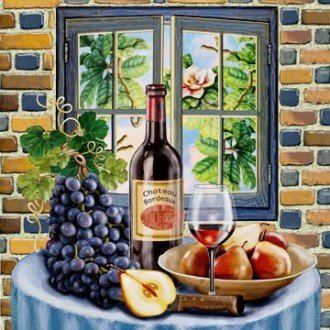 Diamond painting Château Margaux AZ - 1157 Size: 50х50 - Hobby.lt 🇬🇧