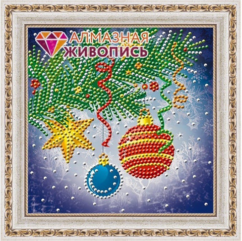 Diamond painting Christmas Decorations AZ - 3016 Size: 15х15 - Hobby.lt 🇬🇧