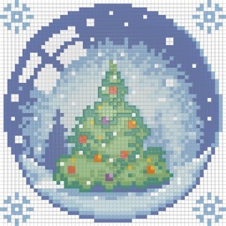 Diamond painting Christmas Tree AZ-1255 Size: 15х15