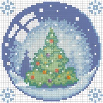 Diamond painting Christmas Tree AZ - 1255 Size: 15х15 - Hobby.lt 🇬🇧
