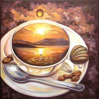 Diamond painting Coffee Yourney AZ - 1171 Size: 40х40 - Hobby.lt 🇬🇧